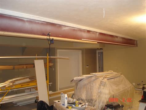 boxing in metal ceiling beam|boxing in a basement beam.